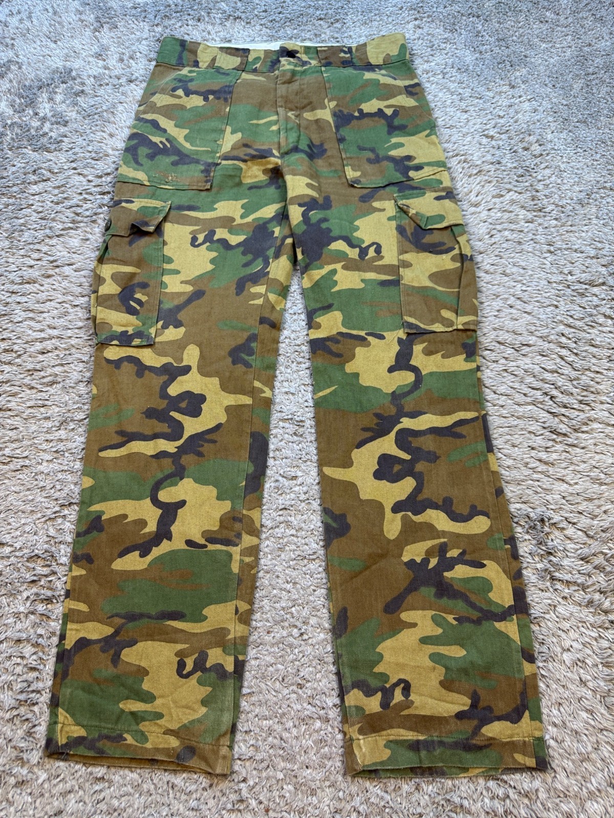 Vtg Kmart Pants Men 32x30 Jungle Camo Military Utility Tactical Hunting Cargo