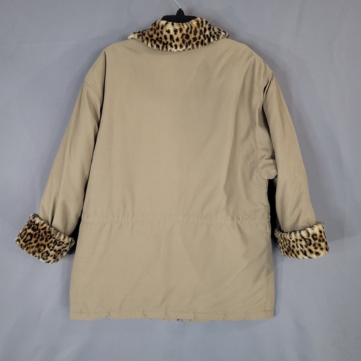 Basic Editions Women's Beige Jacket Small Faux Fu… - image 7
