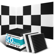50 Pack Sound Proof Foam Panels for Walls, 2 X 12 X 12 Inches Acoustic Foam P...