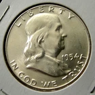 1954-D BU UNCIRCULATED UNC MS SILVER FRANKLIN HALF DOLLAR BRILLIANT LUSTER