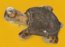 Vtg Steiff Slo Turtle Mohair Plush Rubber Shell ID Button