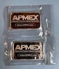 1 oz Silver Bars (2)- APMEX Bars .999 Pure Silver, Troy Ounce , Sealed & Secure
