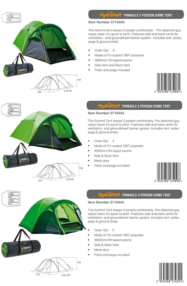 Summit Pinnacle Hydrahalt Tent 2 person - Tenda da campeggio per 2 persone - Immagine 3 di 3