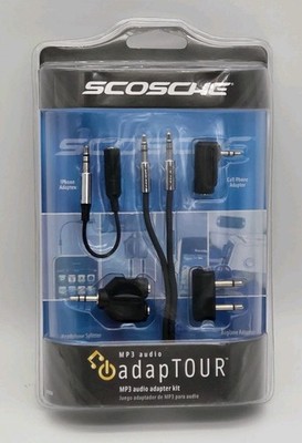 AdapTOUR  SCOSCHE MP3 Headphones  Cell Phone Audio Adapter Kit  IU335K 