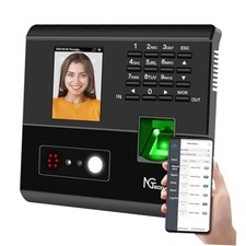 APP-Based Time Clocks, 4-in-1 Face, Fingerprint, RFID, PIN Times Clock for