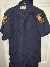 Flying Cross TACTICAL SHIRT BLACK  STANFORD UNIV.  Shirt Large PATCHES