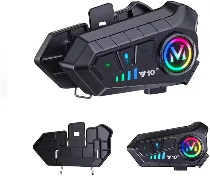 Coppia cuffie auricolari Bluetooth 5.3 per casco moto