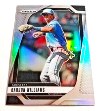2025 Panini Prizm #77 Carson Williams Prospect Silver Prizm Tampa Bay Rays. A134