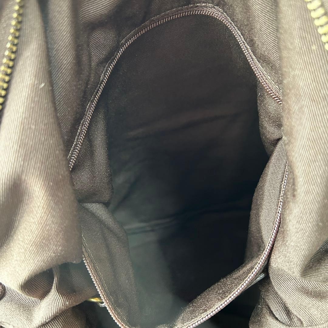 COACH Patchwork Duffle Shoulder Bag Dark Brown Le… - image 7