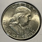 1950 P Silver Franklin Half Dollar Coin Collection UNC