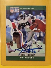 Jerome Brown Signed 1990 NFL Pro Set Card #244 - JSA LOA