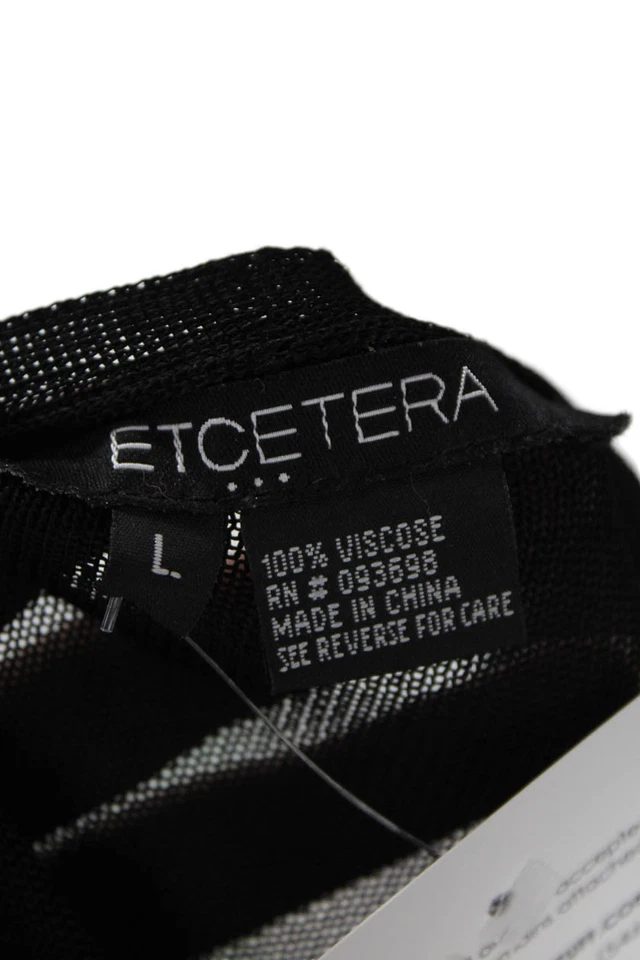 Cárdigan Etcetera Mujer Negro Cuello en V Botón Manga Larga Viscosa Talla L Foto 4 de 4