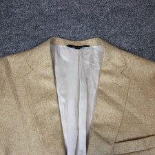 Jos. A. Bank Sport Coat Blazer 46R Beige Silk Tailored Fit Business Two Button