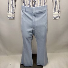1970s Disco Pants Mens 40 28 Vtg Striped Polyester Leisure Saturday Night Fever