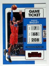 2021-22 Panini Contenders Game Ticket Red #7 Darius Bazley OKC