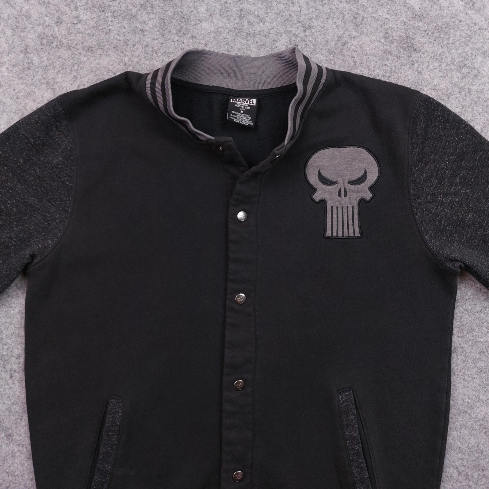 Marvel Punisher Button Up Letterman 