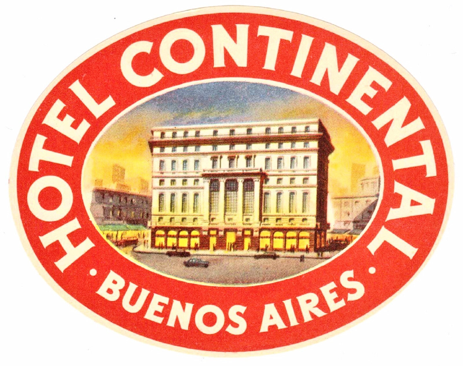 Argentina Buenos Aires Hotel Continental Luggage Tag (SB)