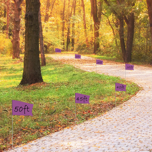 Purple Marking Flags, Writable, Marker Flags, For Lawn, Irrigation, Sprinkler - 第 7/20 張圖片