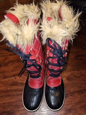 SOREL TOFINO WINTER RED BOOTS WATERPROOF, INSULATED FAUX FUR  display picture 2