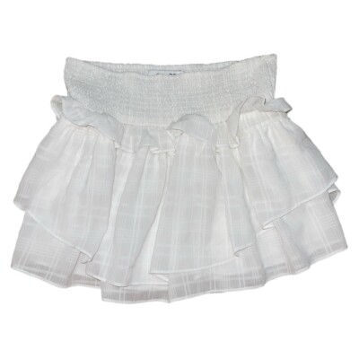 Do + Be white ruffle skirt women s size large