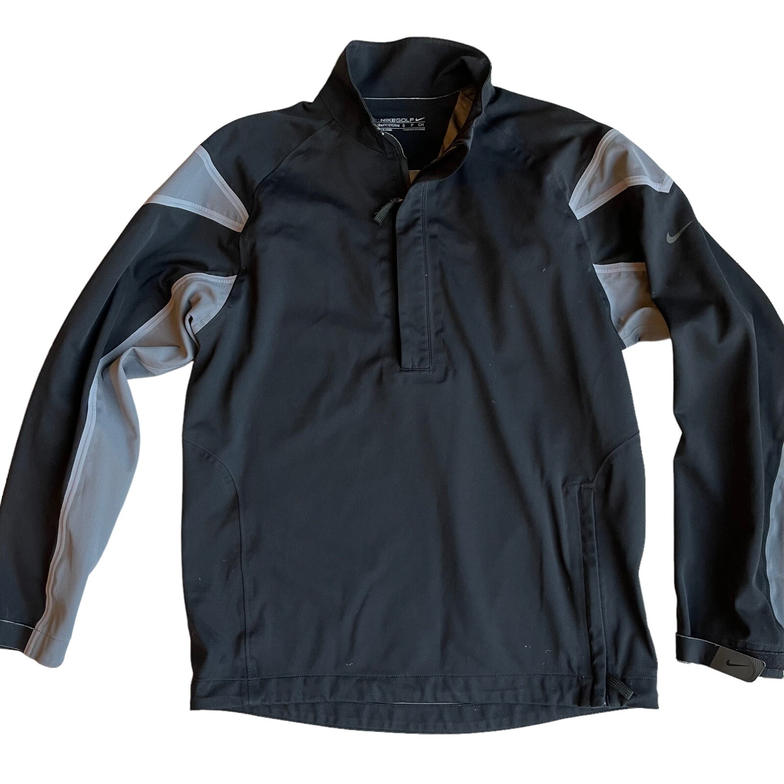 SACAI X NIKE Nike Golf Fit Storm Giacca a Vento Uomo Taglia Small 1 4 Zip Nero Grigio 267353 010