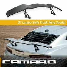 Fit Chevrolet Camaro Gt Lambo Style Primed Black Rear Trunk Wing Spoiler