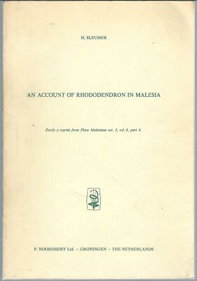 An Account of Rhododendron in Malesia ( Malaysia ) [Paperback] Hermann Otto Sleu