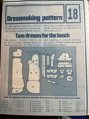 Dressmaking Pattern #18  Two Dresses For the Beach UnCut 