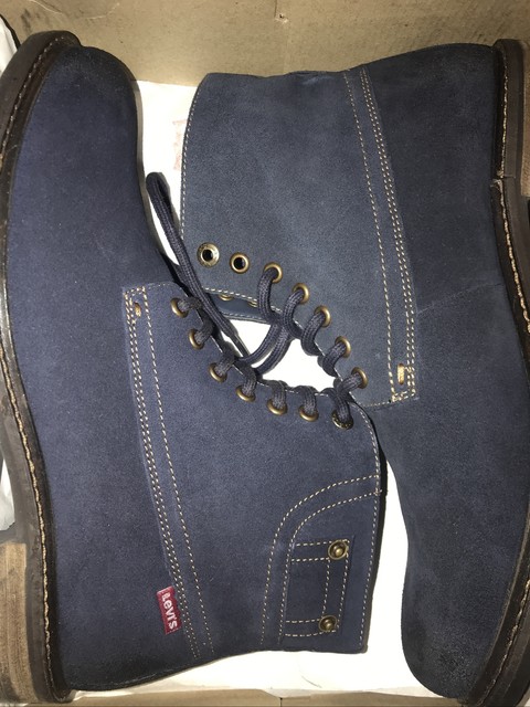 navy blue work boots