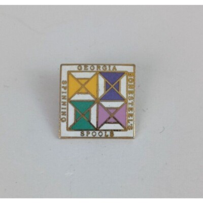 Vintage Bonesteel's Spinning Spools Georgia Lapel Hat Pin