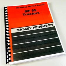 Service Manual For Massey Ferguson 65 Mf65 Tractor Workshop Repair Shop Book