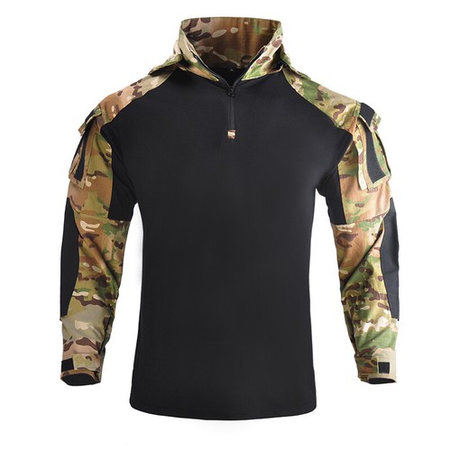 Mens Tactical Military Long Sleeve Shirts Army Combat Outdoor Shirt Work T-Shirt - Picture 29 of 53