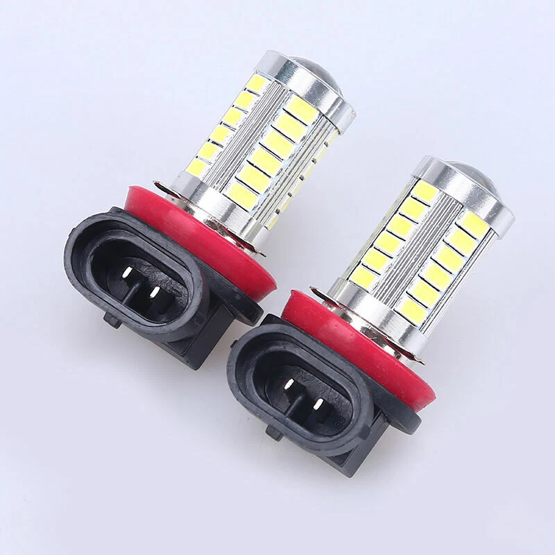 2 peças H11 5730 33 lâmpadas LED de direção diurna lâmpada de neblina branca 6000K 12V - Imagem 3 de 4