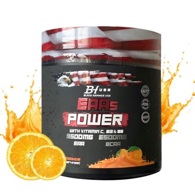 EAAs Power 300g Orange   Aminos & BCAA Recovery | Black Hammer USA