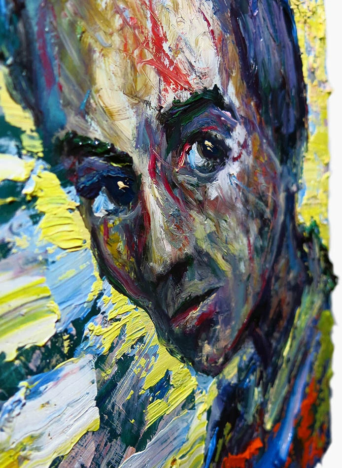 КАРТИНА МАСЛОМ█УНИКАЛЬНЫЙ ИМПРЕССИОНИЗМt ИСКУССТВО█ПОДПИСАННЫЙ АБСТРАКТНЫЙ█ОРИГИНАЛ █ПОРТРЕТ ПОП-ЧЕЛОВЕКА - Изображение 2 из 4