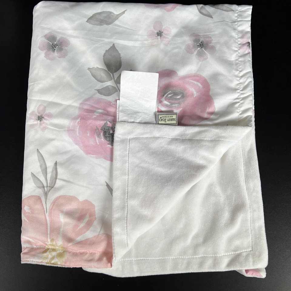 Juego de 2 piezas de ropa de cama Sweet Jojo Designs acuarela floral moisés bebé niña Foto 3 de 4