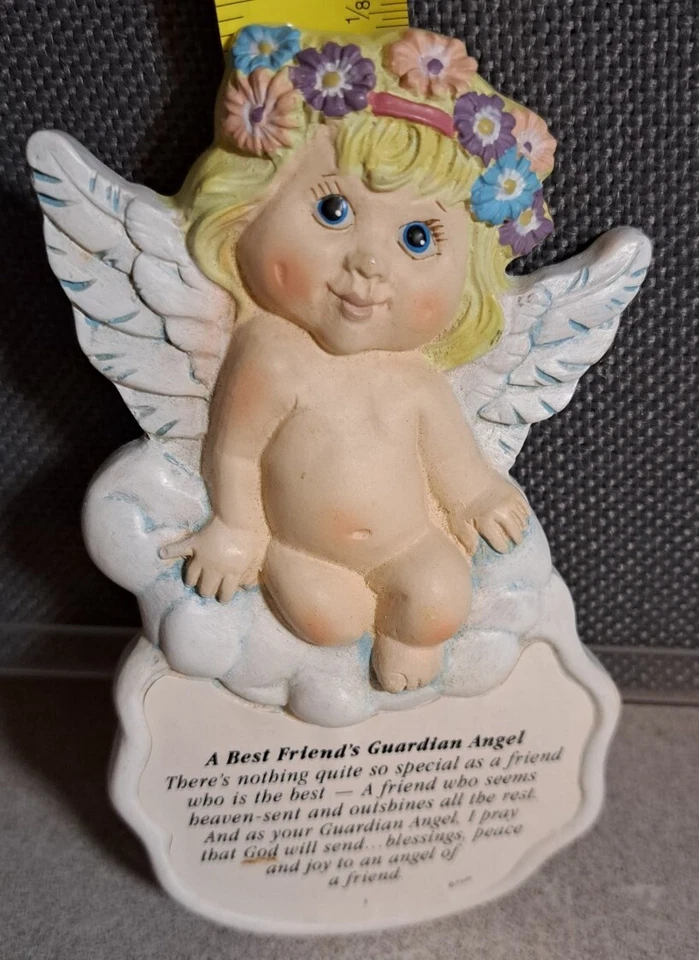 Vintage Best Friends Guardian Angel Hanging Wall Decor Plaque #744Loc47 - image 2 of 4