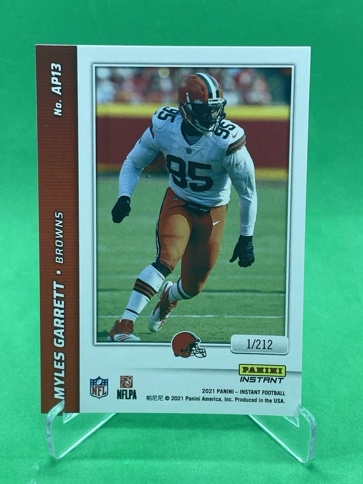 2021 Panini Instant NFL Myles Garrett ALL-PRO 1/212 SP Cleveland Browns #AP13 - Image 2 of 3