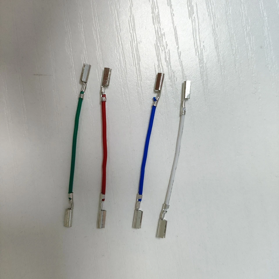 4PCS Silver Turntable Phono Cartridge Headshell Wires Leads Cables fits Technics - Image 3 of 4