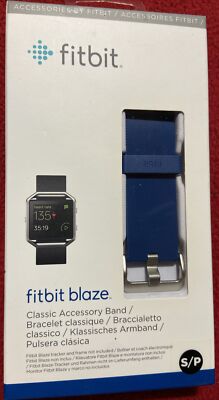 Genuine Fitbit Blaze Classic Accessory Band Blue Size Small New/Sealed
