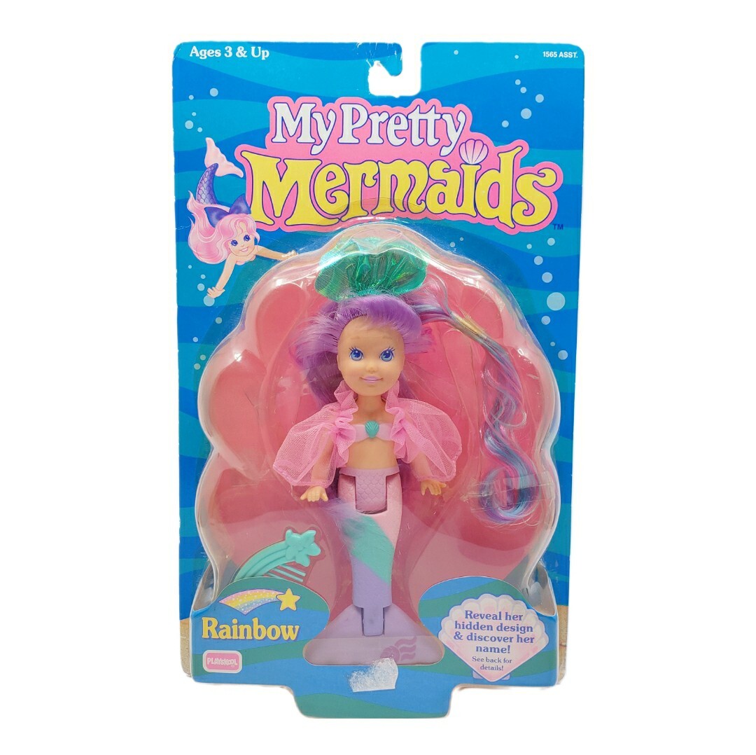 NIB 1991 Playskool My Pretty Mermaids Rainbow Beauty Barbie Doll Ariel  Vintage