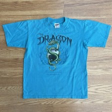 Vintage Adventureland Amusement Park Dragon Rollercoaster T Shirt Youth Size L