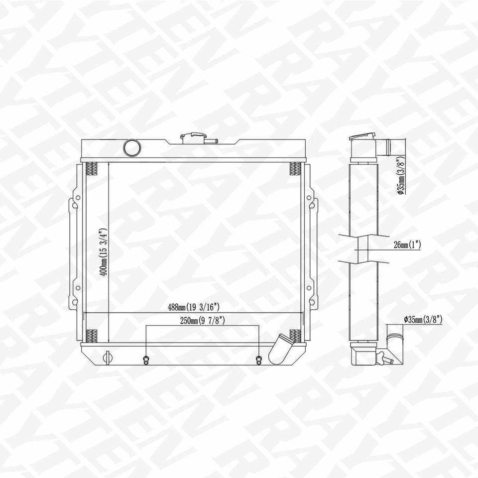 700 Radiator Fit for Dodge Challenger 1978-1983 Colt 1978-1980 D50 1979-1982 - Image 2 of 4