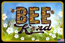 BEE KIND 8"X12" ALL WEATHER METAL SIGN GARDEN BEE KEEPER SHE SHED FARM HOUSE