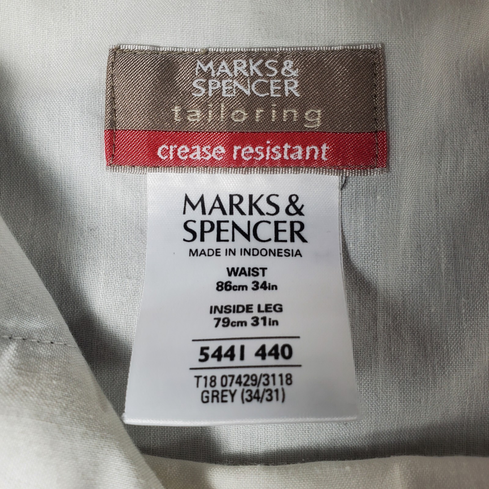 Marks & Spencer Collection Solid Grey Pants Mens … - image 8