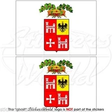 ASCOLI PICENO Province ITALIAN Flag Vinyl Bumper Decals, Stickers 3" (75mm) x2