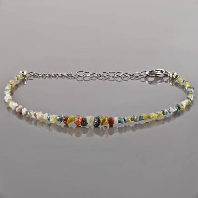 Natürlich Roh Grobem Mehrfarbige Diamant Perlen Nuggets Kette Handarbeit Armband