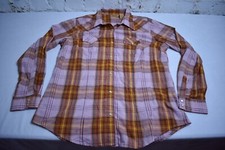 Womens Wrangler Pearl Snap Button Shirt Pliad Western Multi Color Rodeo Large