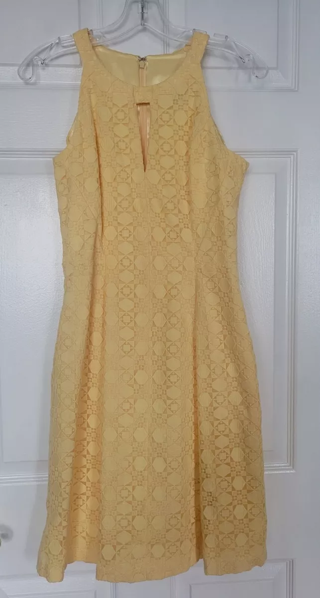 White house black market yellow dress cheap