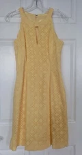 White House Black Market Summer Fit-and-Flare Yellow Dress, size 2